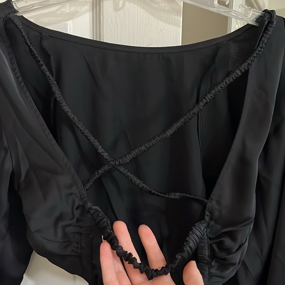Weworewhat black blouse with open back - Picture 3 of 4